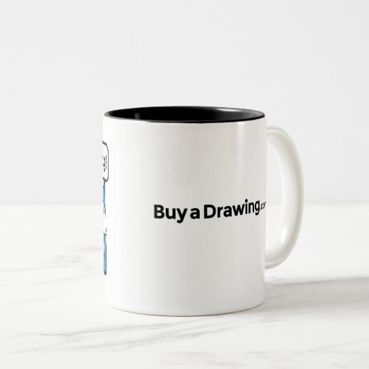 I Love Drawing Coffee Mok (Voorkant rechts)