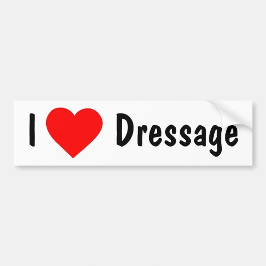 I Love Dressage Bumpersticker (Voorkant)