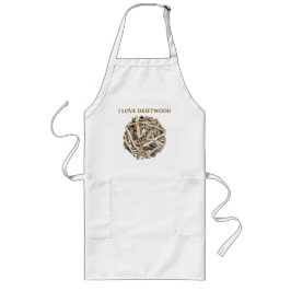 I LOVE DRIFTWOOD APRON LANG SCHORT