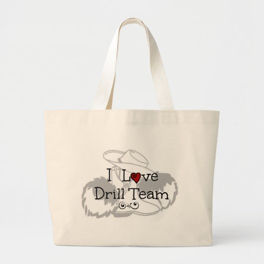 I Love Drill Team Grote Tote Bag (Voorkant)