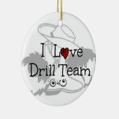 I Love Drill Team Keramisch Ornament (Rechts)