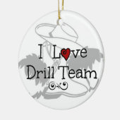 I Love Drill Team Keramisch Ornament (Links)