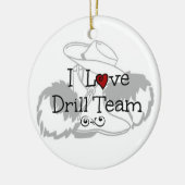 I Love Drill Team Keramisch Ornament (Links)