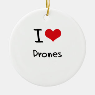 I Love Drones Keramisch Ornament