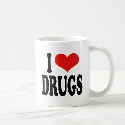 I Love Drugs Koffiemok (Rechts)