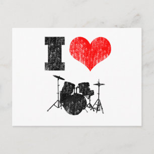 I Love Drums Briefkaart