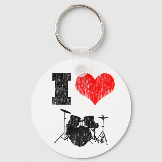 I Love Drums Sleutelhanger (Voorkant)