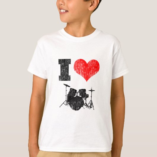 I Love Drums T-shirt (Voorkant)