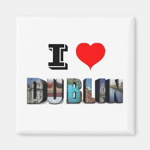 I Love Dublin Ireland 3D Travel Photo Magneet