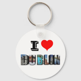I Love Dublin Ireland 3D Travel Photo Sleutelhanger