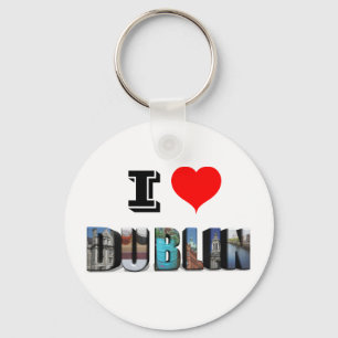 I Love Dublin Ireland 3D Travel Photo Sleutelhanger