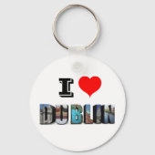 I Love Dublin Ireland 3D Travel Photo Sleutelhanger (Achterkant)