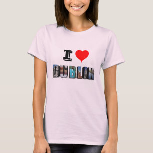 I Love Dublin Ireland 3D Travel Photo T-shirt