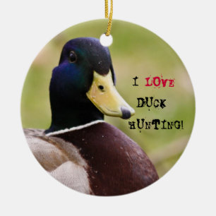 I Love Duck Hunting Drink Onderzetter Keramisch Ornament