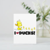 I Love Ducks Tshirts and Gifts Briefkaart (Staand voorkant)