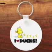 I Love Ducks Tshirts and Gifts Sleutelhanger (Voorkant)