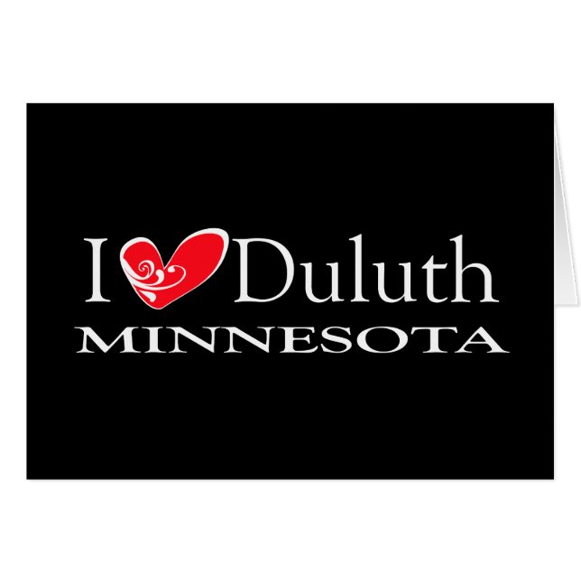 I Love Duluth Minnesota (Voorkant Horizontaal)