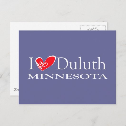I Love Duluth Minnesota Briefkaart (Voorkant / Achterkant)