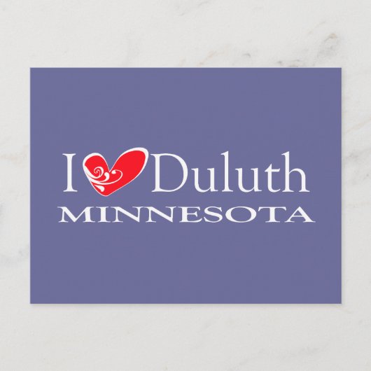 I Love Duluth Minnesota Briefkaart (Voorkant)