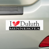 I Love Duluth Minnesota Bumpersticker (Op auto)