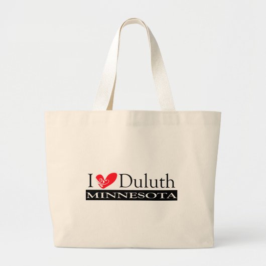 I Love Duluth Minnesota Grote Tote Bag (Voorkant)