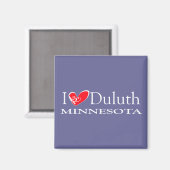 I Love Duluth Minnesota Magneet (Voorkant / Achterkant)