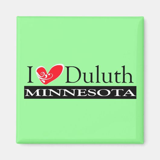 I Love Duluth Minnesota Magneet (Voorkant)