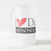 I Love Duluth Minnesota Matglas Bierpul (Voorkant links)