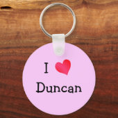 I Love Duncan Sleutelhanger (Voorkant)