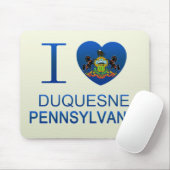 I Love Duquesne, PA Muismat (Met muis)