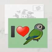 I Love Dusky Conures Briefkaart (Voorkant / Achterkant)