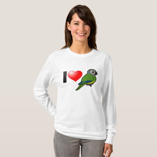 I Love Dusky Conures T-shirt (Voorkant volledig)