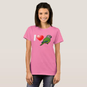 I Love Dusky Conures T-shirt (Voorkant volledig)