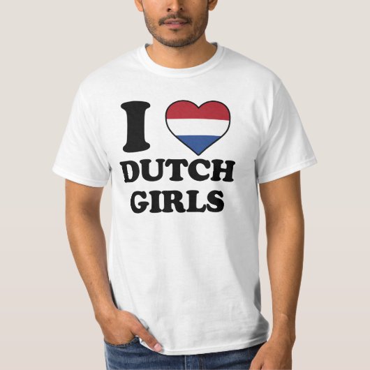 I love Dutch Girls T-shirt (Voorkant)