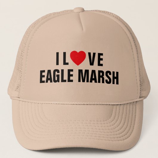 I Love Eagle Marsh™ Trucker Hat Pet (Voorkant)