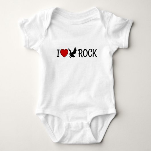 I Love Eagle Rock California Red Heart Romper (Voorkant)