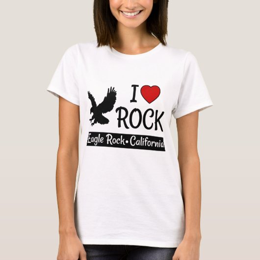 I Love Eagle Rock California Red Heart T-shirt (Voorkant)