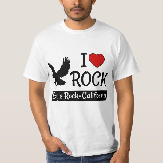 I Love Eagle Rock California Red Heart T-shirt (Voorkant)