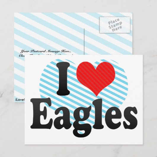 I Love Eagles Briefkaart (Voorkant / Achterkant)