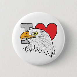 I Love Eagles Ronde Button 5,7 Cm