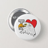 I Love Eagles Ronde Button 5,7 Cm (Voorkant /achterkant)
