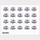 I Love Eagles Ronde Sticker (Vel)