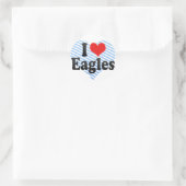 I Love Eagles Ronde Sticker (Tas)