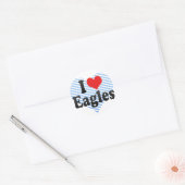 I Love Eagles Ronde Sticker (Envelop)