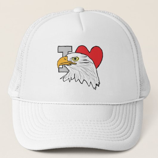 I Love Eagles Trucker Pet (Voorkant)