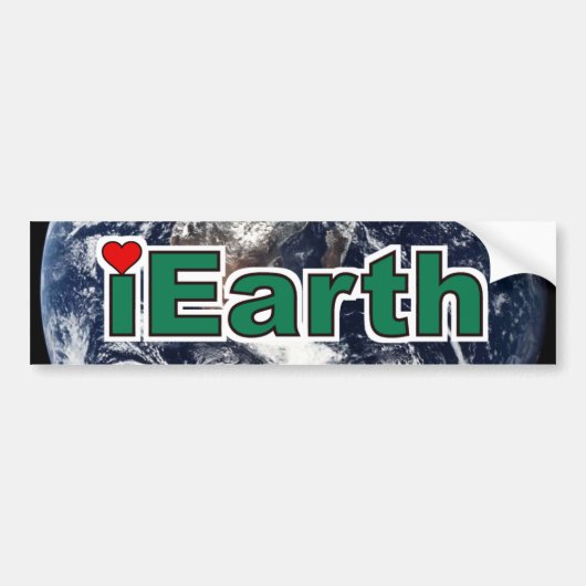 I Love Earth Bumpersticker (Voorkant)