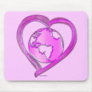 I LOVE EARTH (Roze) serie Muismat