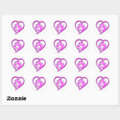 I LOVE EARTH (Roze) serie Ronde Sticker (Vel)