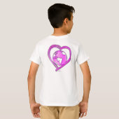 I LOVE EARTH (Roze) serie T-shirt (Achterkant volledig)