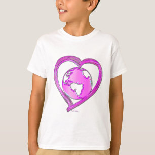 I LOVE EARTH (Roze) serie T-shirt